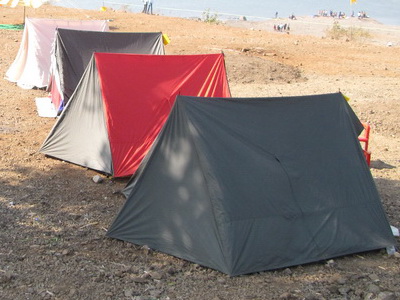 A frame 4 man tent with Full Outer